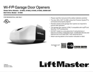 LiftMaster Model 83650-267 Wi-Fi Garage Door Opener cover image