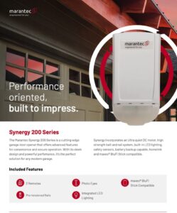 Marantec Synergy 200 Series cover